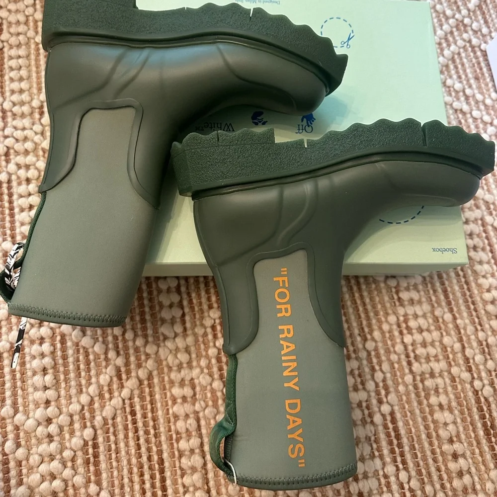 Authentic brand new Off-white for rainy days boots, with tags.